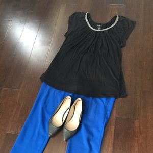 Black decorative t-shirt